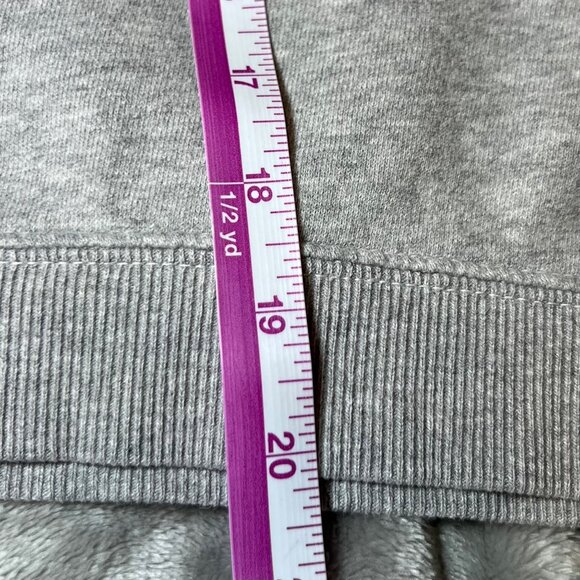 American Eagle Hoodie Womens Medium Grey Pink Logo Casual Sweatshirt Cozy Trendy - Picture 13 of 13